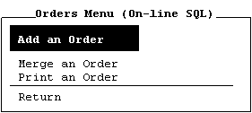 OSQL Menu Command