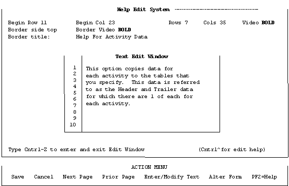 Help Edit System